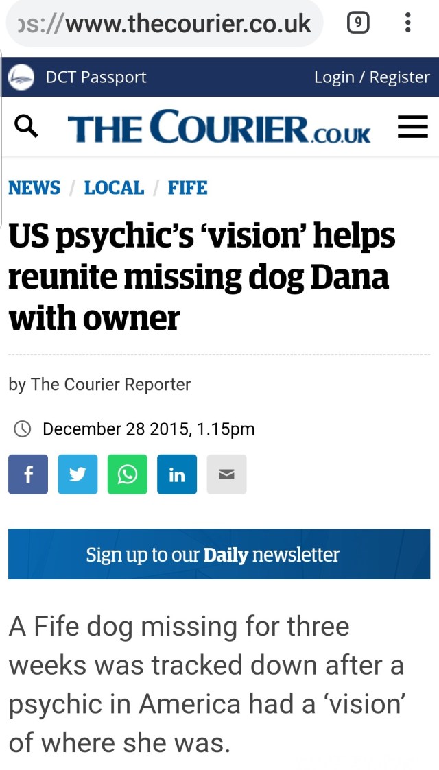 Dana Fife Courier Headline